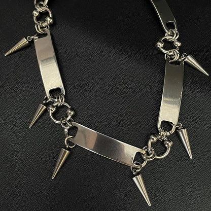 Accessories Punk Rivet Statement Choker Necklace