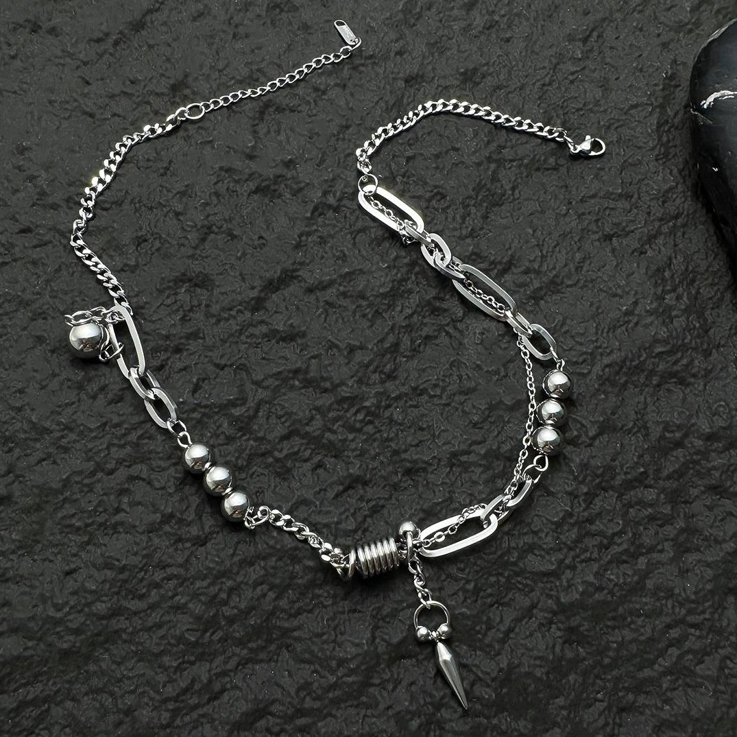 Accessories Punk Rock Studded Rap Necklace