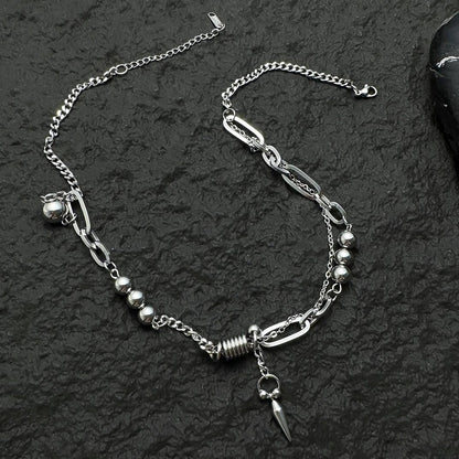 Accessories Punk Rock Studded Rap Necklace