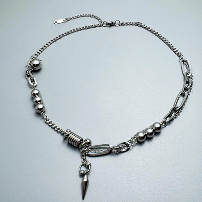 Accessories Punk Rock Studded Rap Necklace