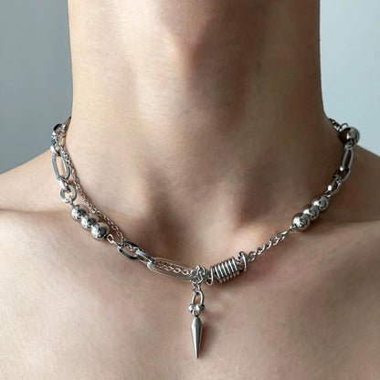 Accessories Punk Rock Studded Rap Necklace