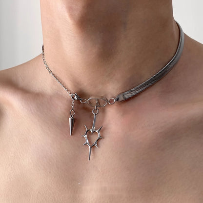Accessories_Punk_Spike_Pendant_Hollow_Heart_Snake_Chain_Necklace_MISSTT