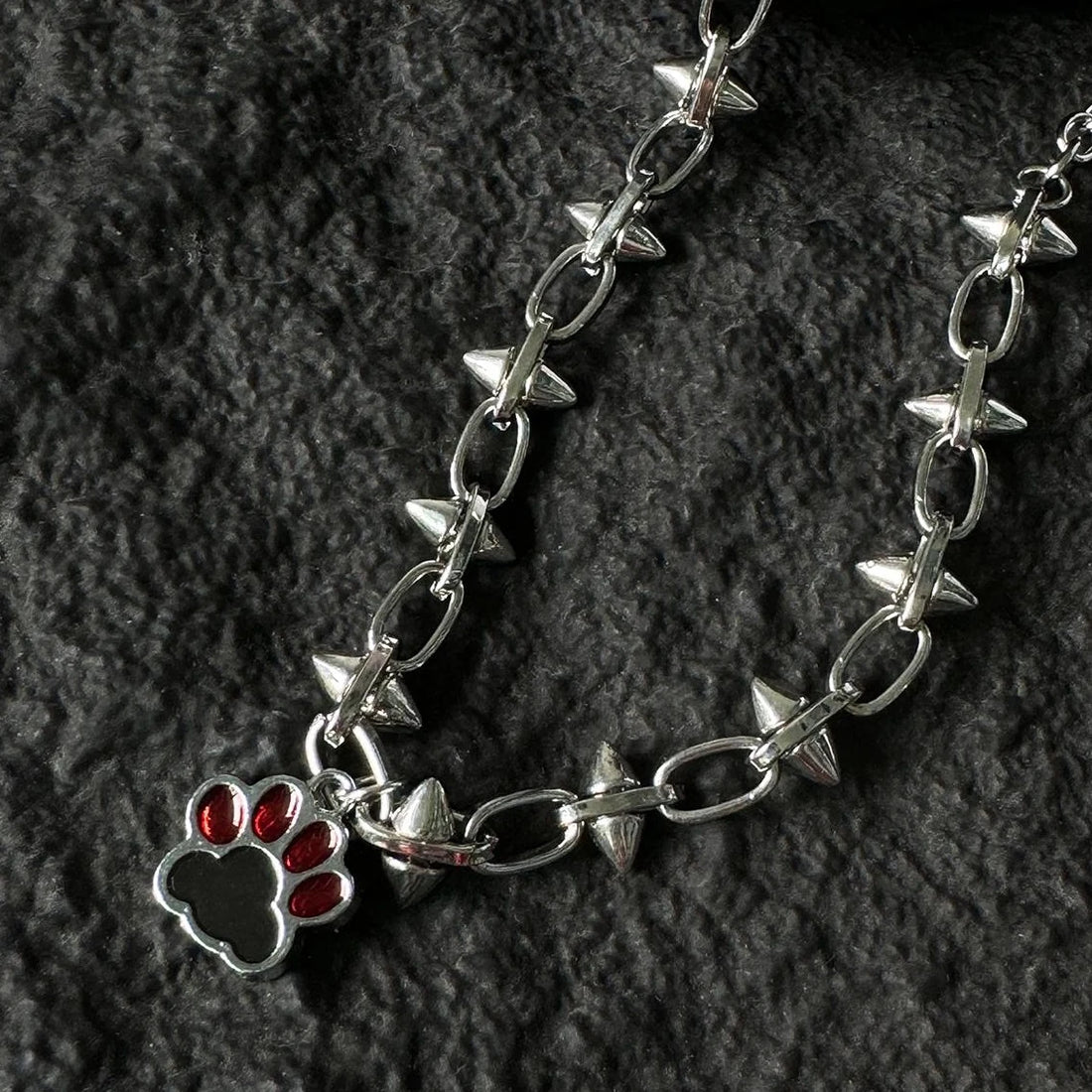 Accessories Punk Stud Cat Paw Collar Necklace