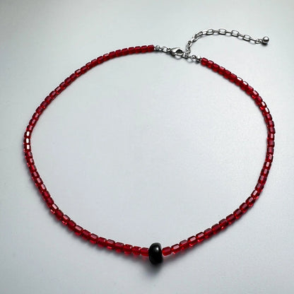 Accessories Red Beaded Statement Necklace