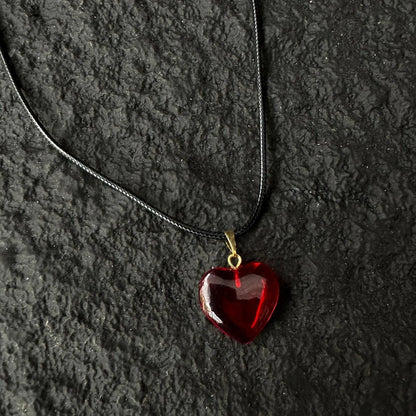 Accessories Red Heart Choker Necklace