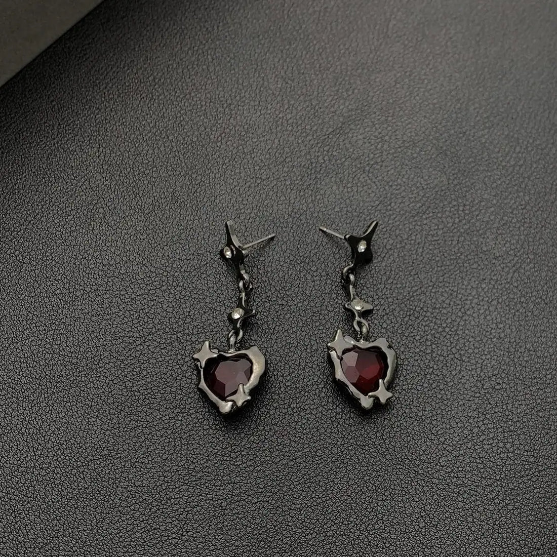 Accessories Red Pentagram Love Earrings