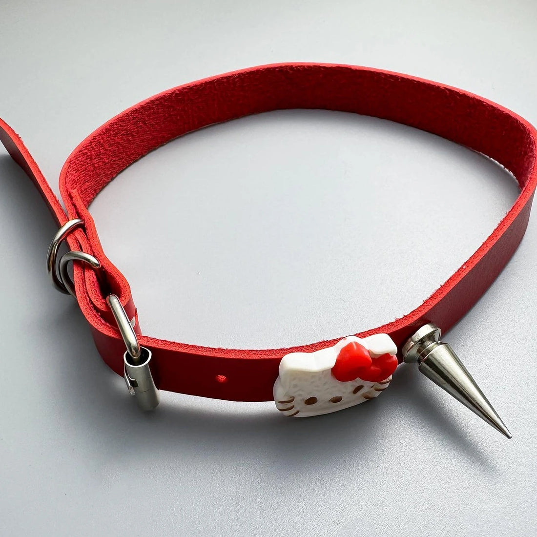 Accessories Red Studded Kitten Collar Choker