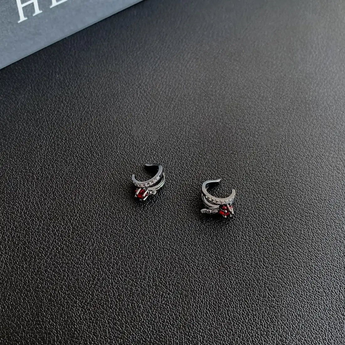 Accessories Red Zircon Punk Ear Climber No Piercing
