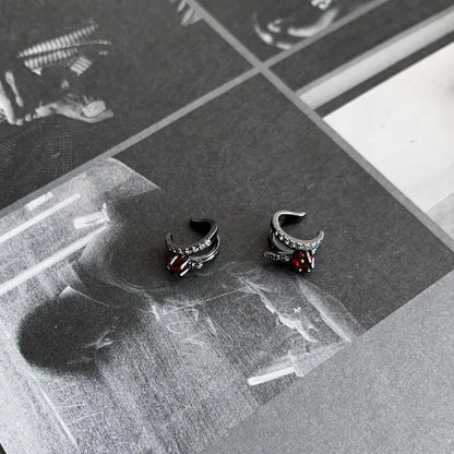 Accessories Red Zircon Punk Ear Climber No Piercing