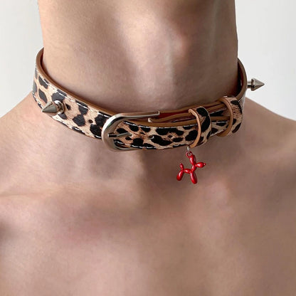 Accessories Retro Red Balloon Dog Choker Necklace