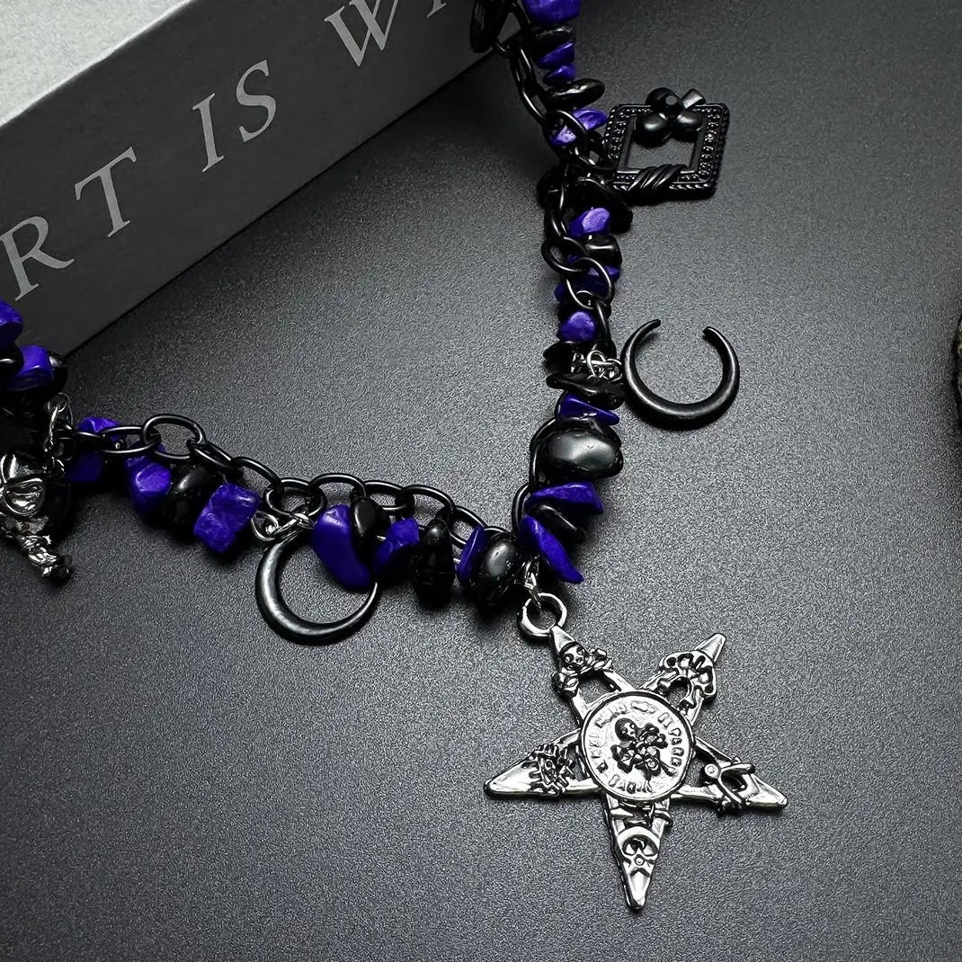 Accessories Retro Starry Crystal Choker Necklace