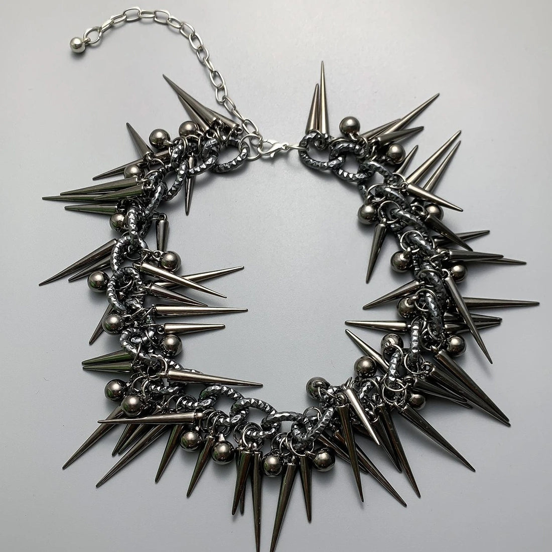 Accessories Rivet Bead Fringe Statement Necklace
