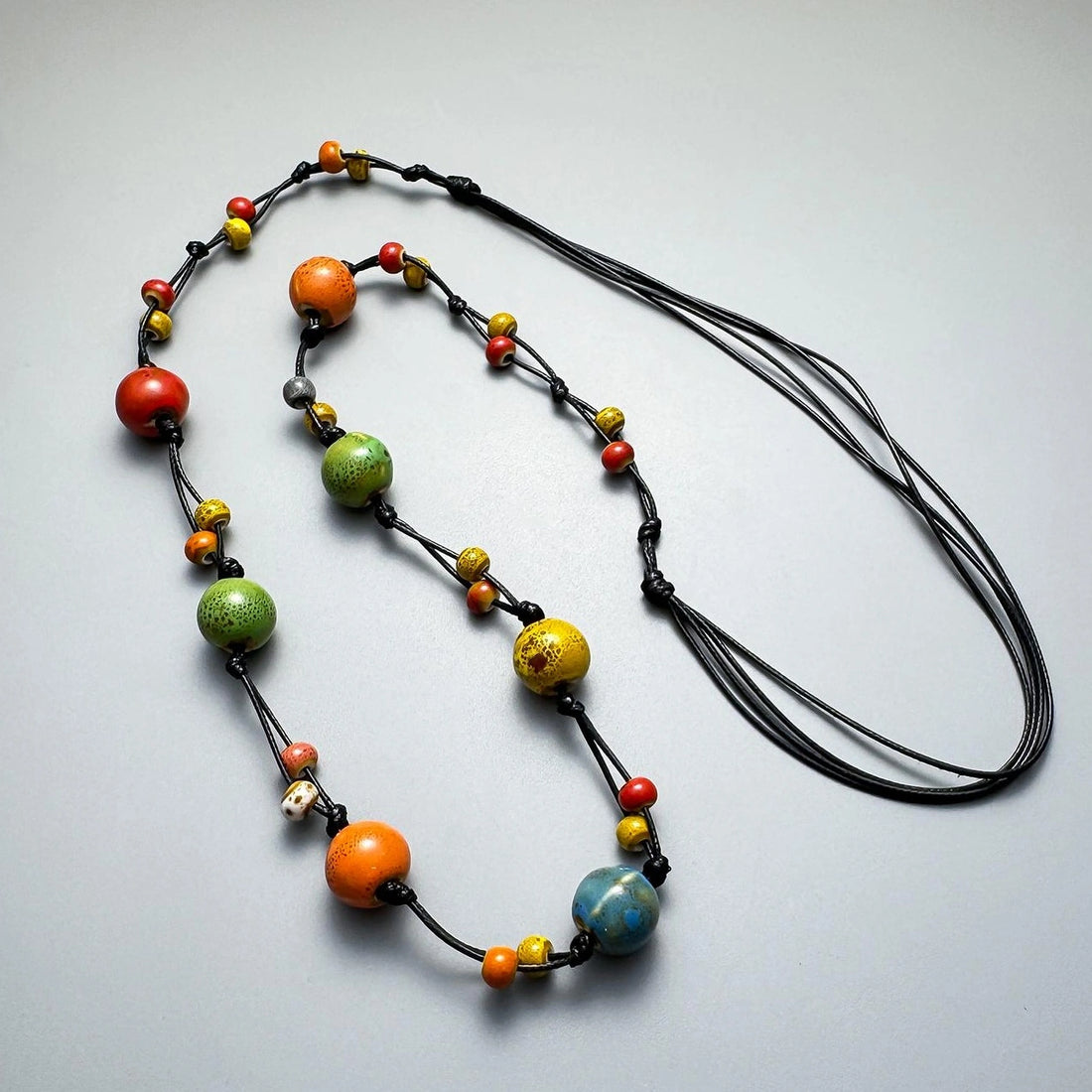 Accessories Self Adjusting Ceramic Bead Necklace