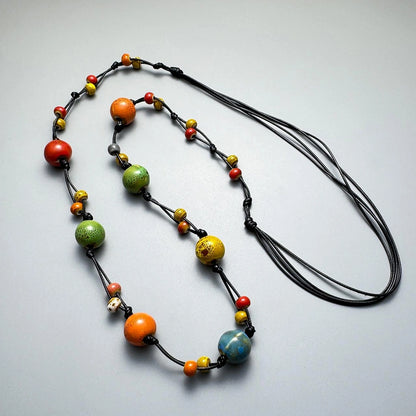 Accessories Self Adjusting Ceramic Bead Necklace