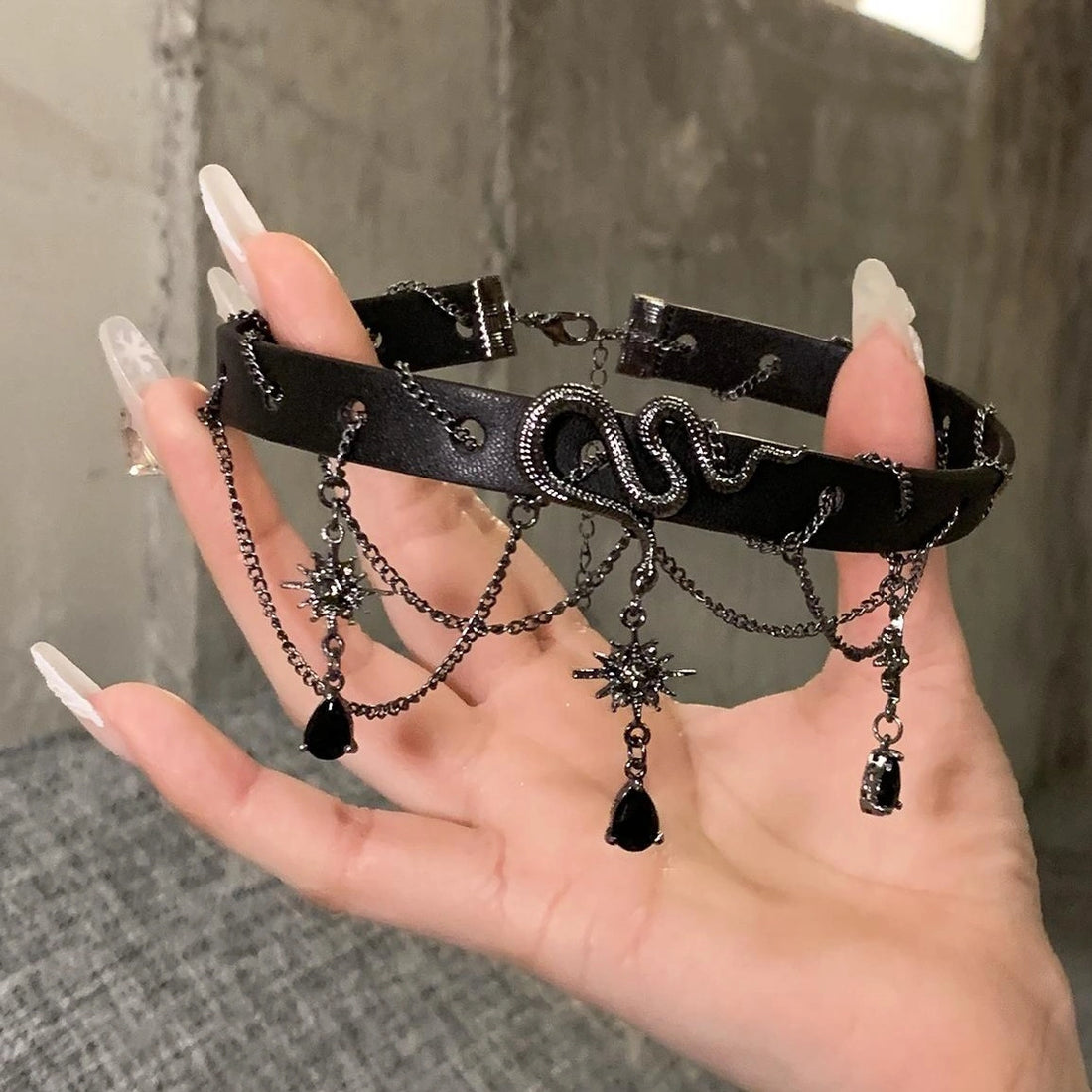 Accessories Serpentine Fringe Choker Necklace