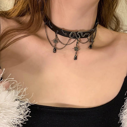 Accessories Serpentine Fringe Choker Necklace