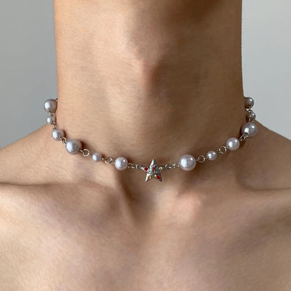 Accessories Star Pearl Beaded Necklace