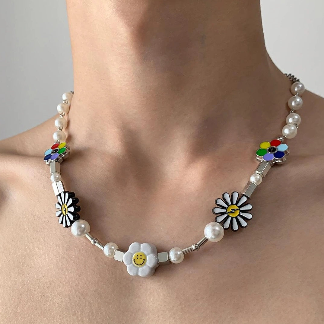 Accessories Sunflower Daisy Chain With Imitation Pearl
