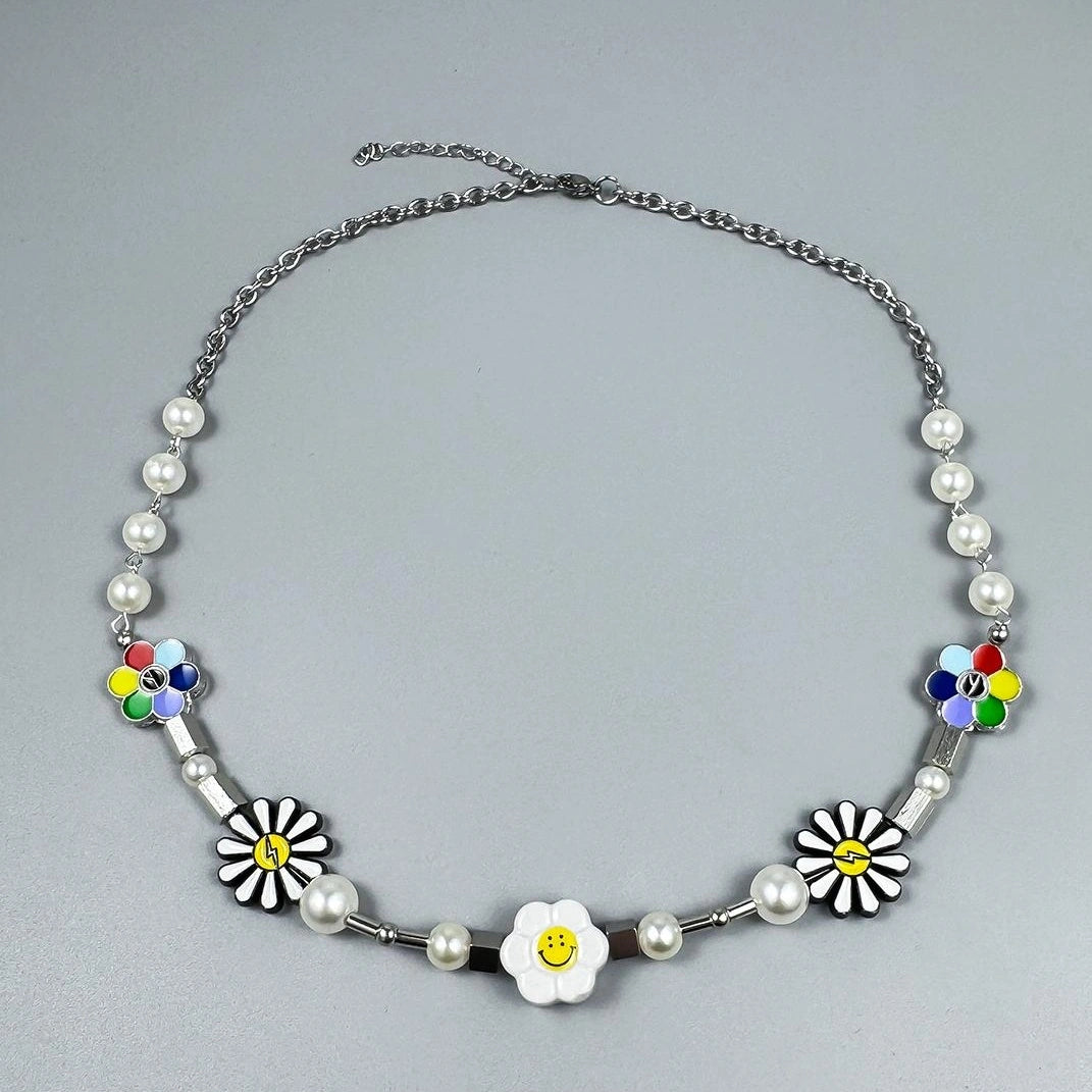 Accessories Sunflower Daisy Chain With Imitation Pearl