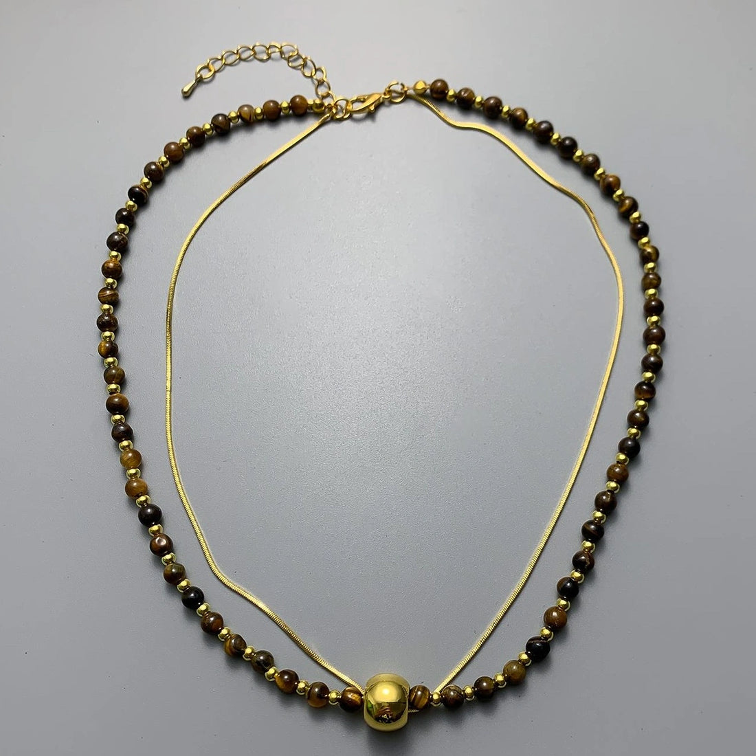 Accessories Tiger S Eye Double Layer Pendant Necklace