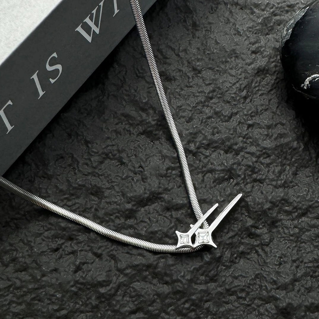 Accessories Titanium Steel Blade Necklace