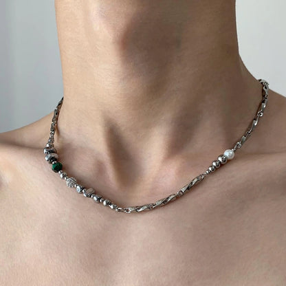 Accessories Titanium Steel Layered Collar Necklace