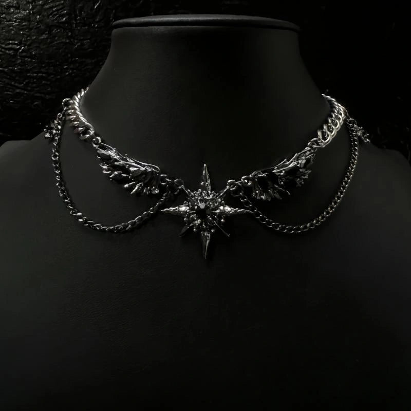 Accessories Titanium Steel Wing Choker Necklace