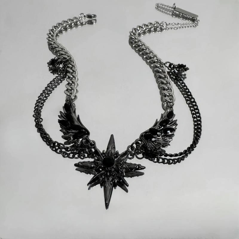 Accessories Titanium Steel Wing Choker Necklace