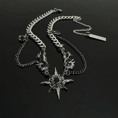 Accessories Titanium Steel Wing Choker Necklace
