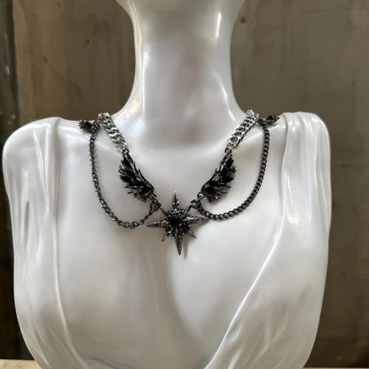 Accessories Titanium Steel Wing Choker Necklace