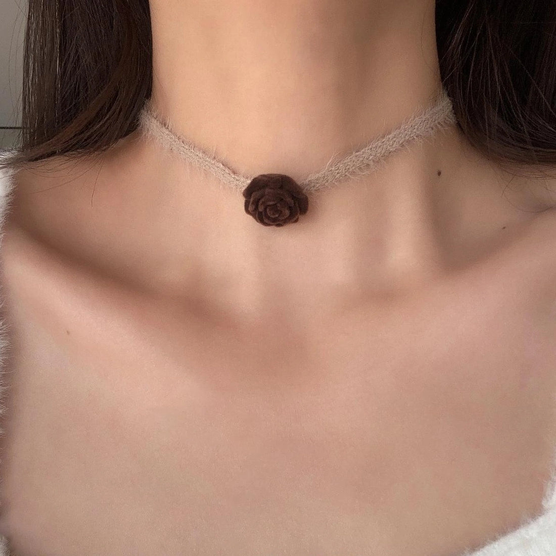 Accessories Velvet Rose Choker Necklace