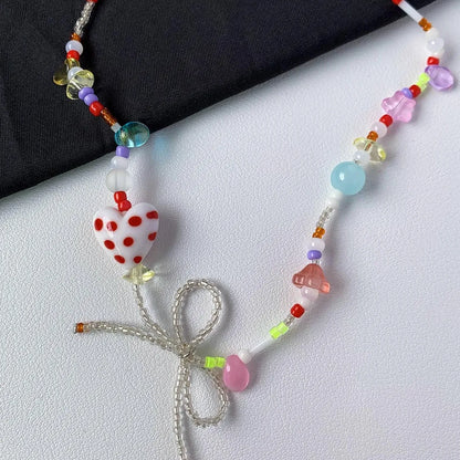 Accessories Vibrant Dopamine Summer 琉璃珠 V-neck 项链