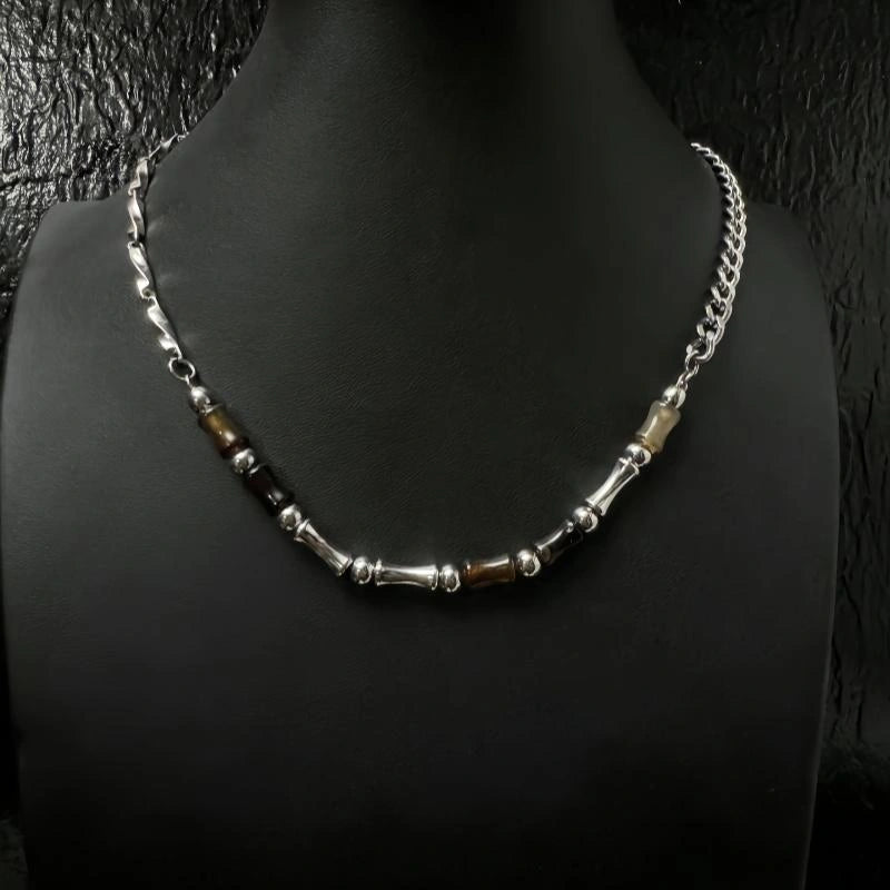 Accessories Vintage Bamboo Node Choker Necklace