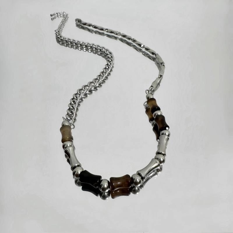 Accessories Vintage Bamboo Node Choker Necklace
