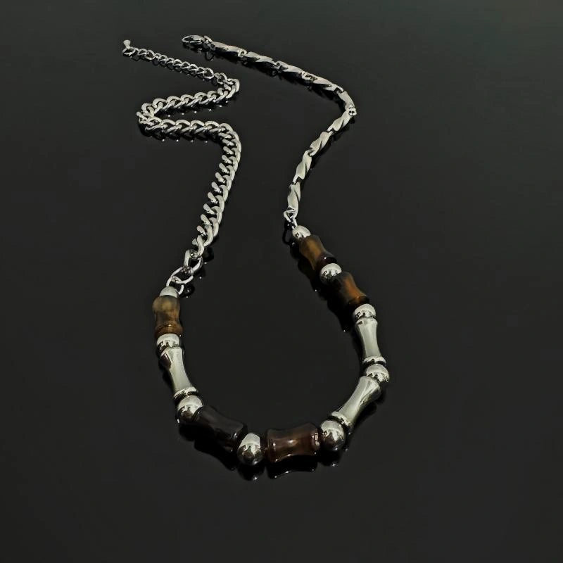Accessories Vintage Bamboo Node Choker Necklace