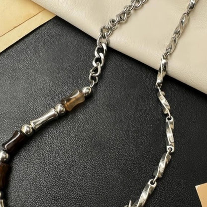 Accessories Vintage Bamboo Node Choker Necklace