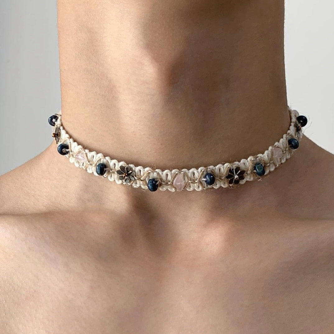 Accessories Vintage Beaded Choker Necklace