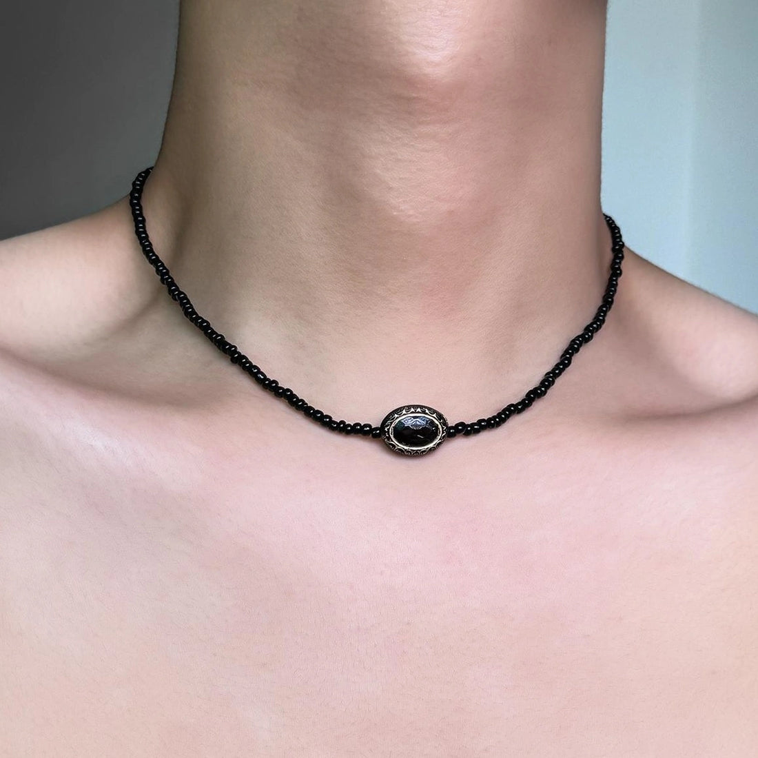Accessories Vintage Beaded Choker Necklace
