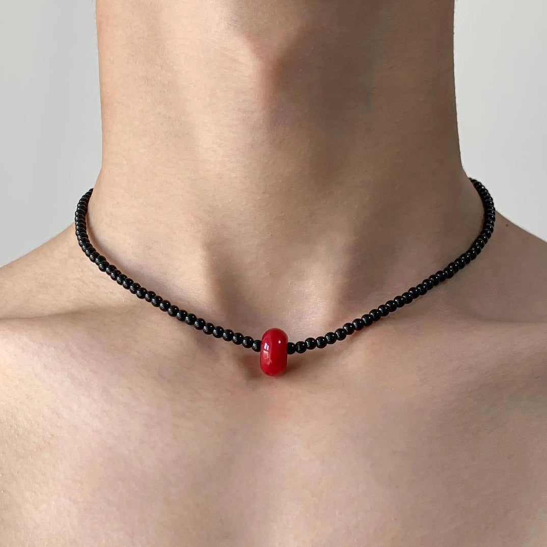 Accessories Vintage Beaded Pendant Choker Necklace