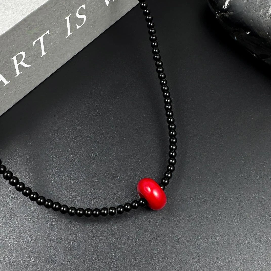 Accessories Vintage Beaded Pendant Choker Necklace