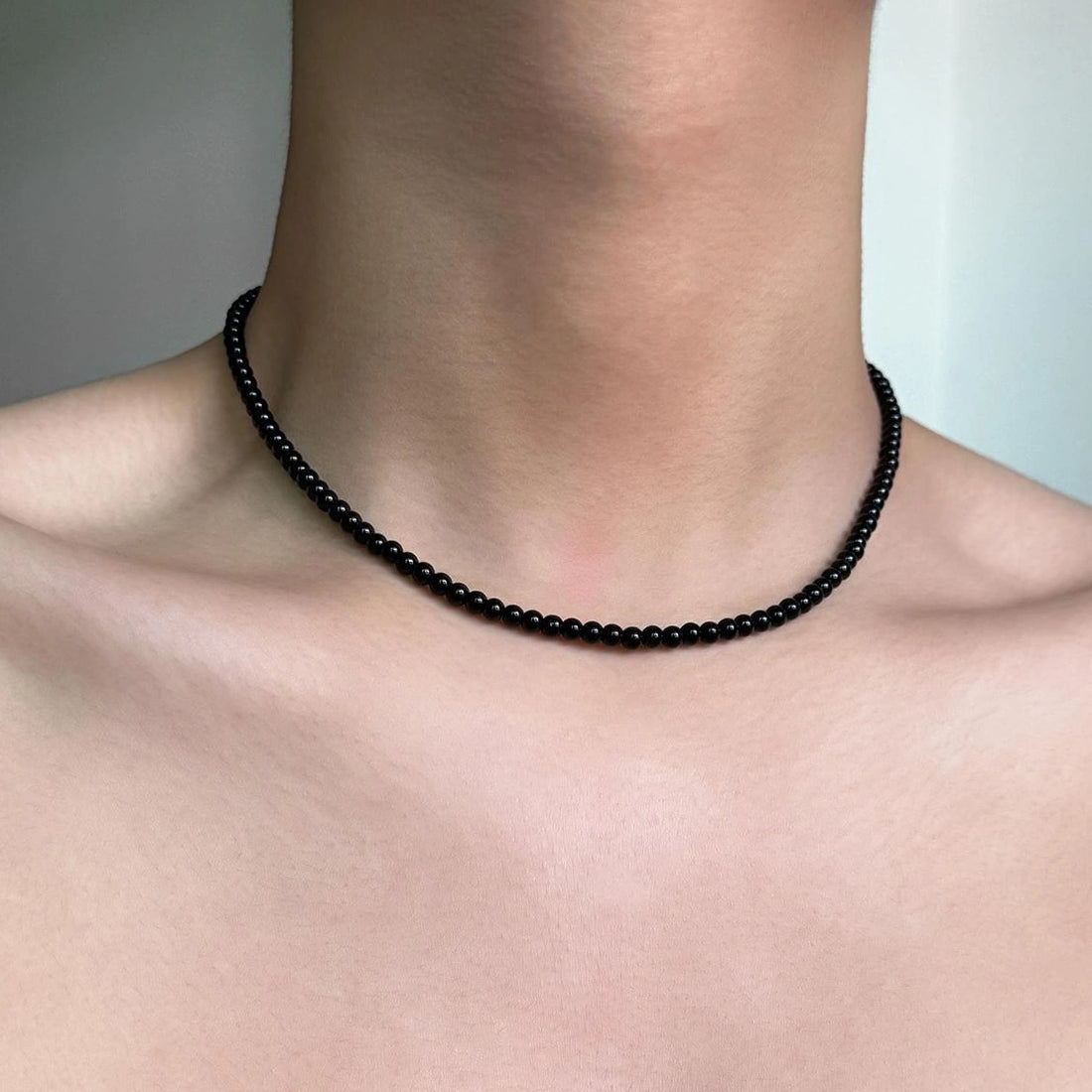 Accessories Vintage Black Onyx Pearl Choker Necklace