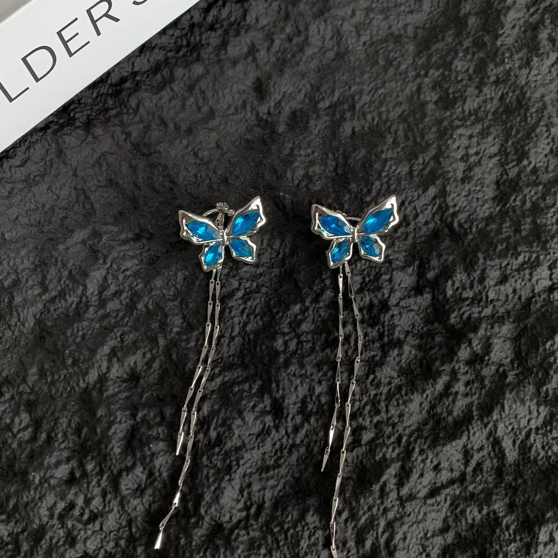 Accessories Vintage Blue Zircon Butterfly Ear Cuff