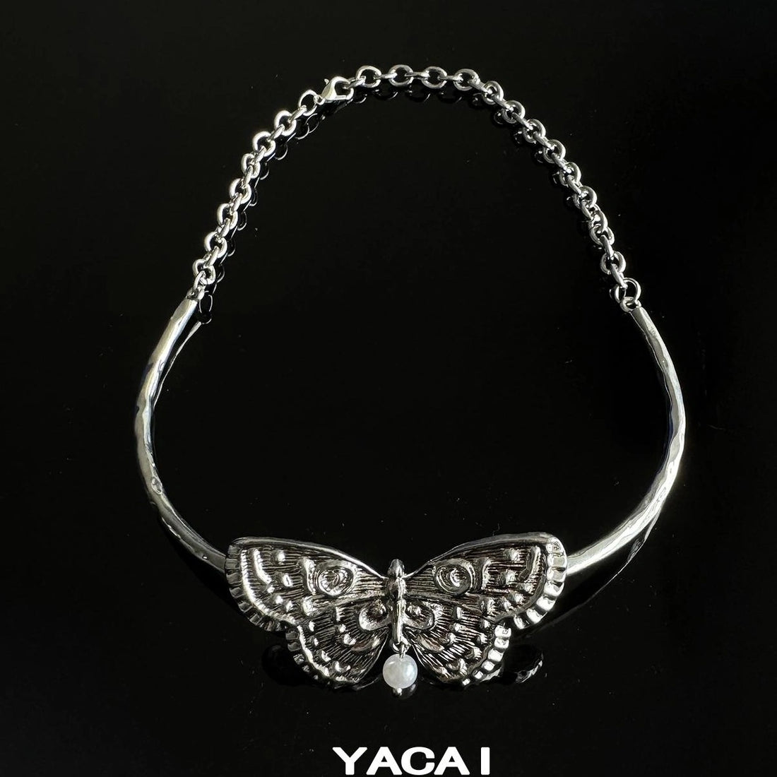Accessories Vintage Butterfly Pearl Choker