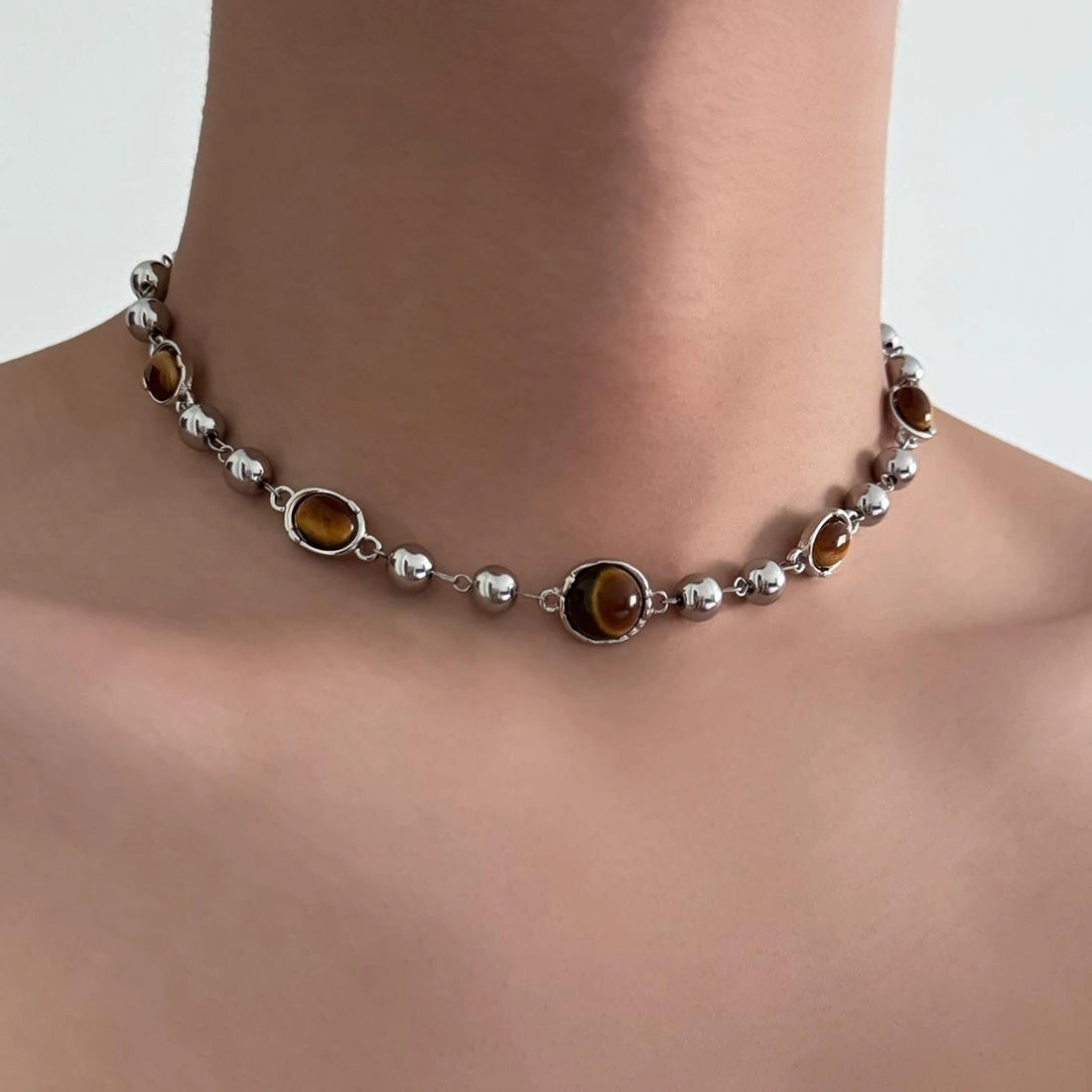 Accessories Vintage Cat S Eye Choker Necklace
