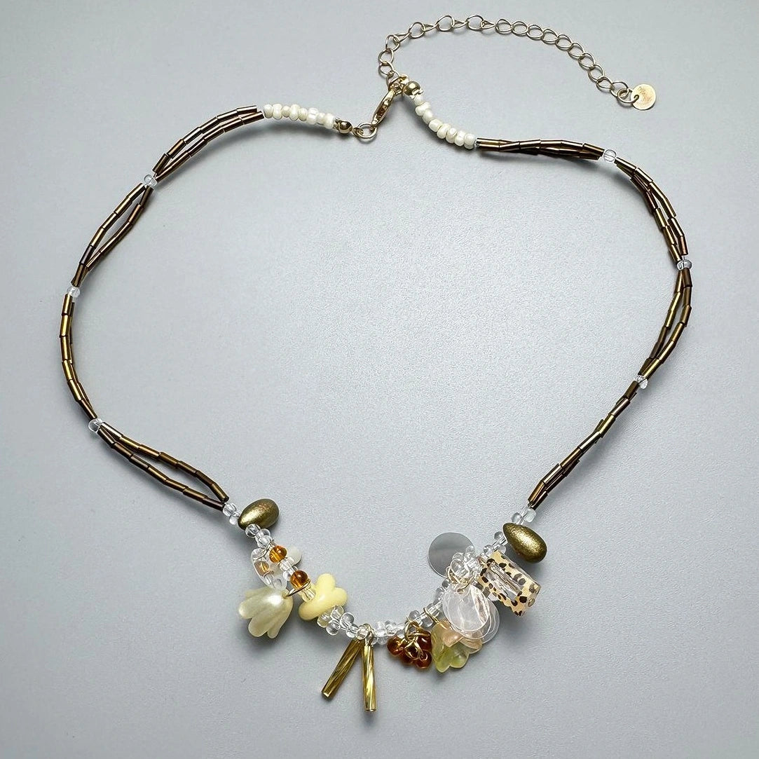 Accessories Vintage Ceramic Beaded Choker Necklace