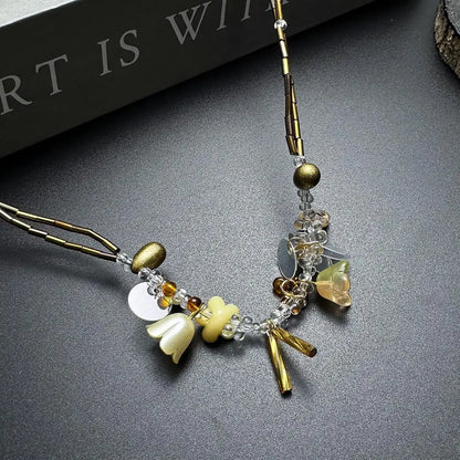 Accessories Vintage Ceramic Beaded Choker Necklace