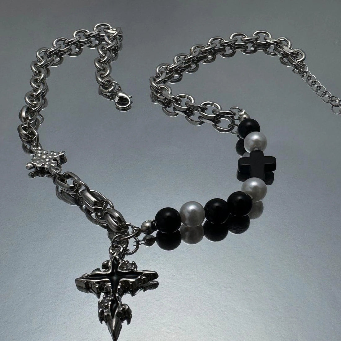 Accessories Vintage Cross Pearl Pendant Necklace