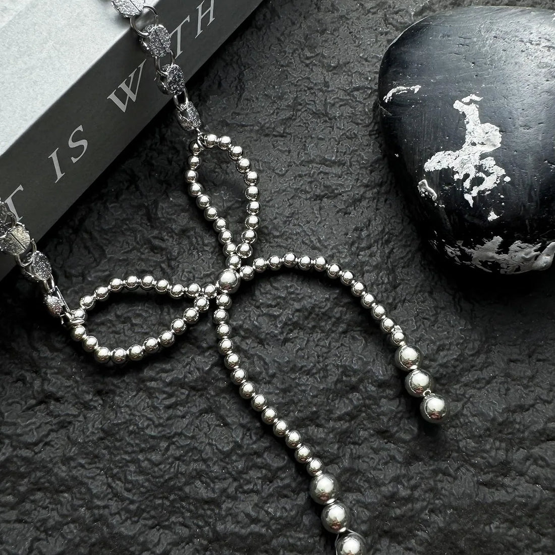 Accessories Vintage Crystal Bow Chain Necklace
