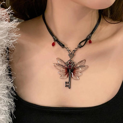 Accessories Vintage Dragonfly Pendant Choker Necklace
