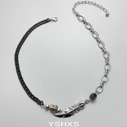 Accessories Vintage Feather Pendant Layered Necklace